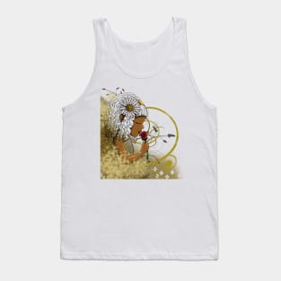 African American Girl and Rose Tank Top